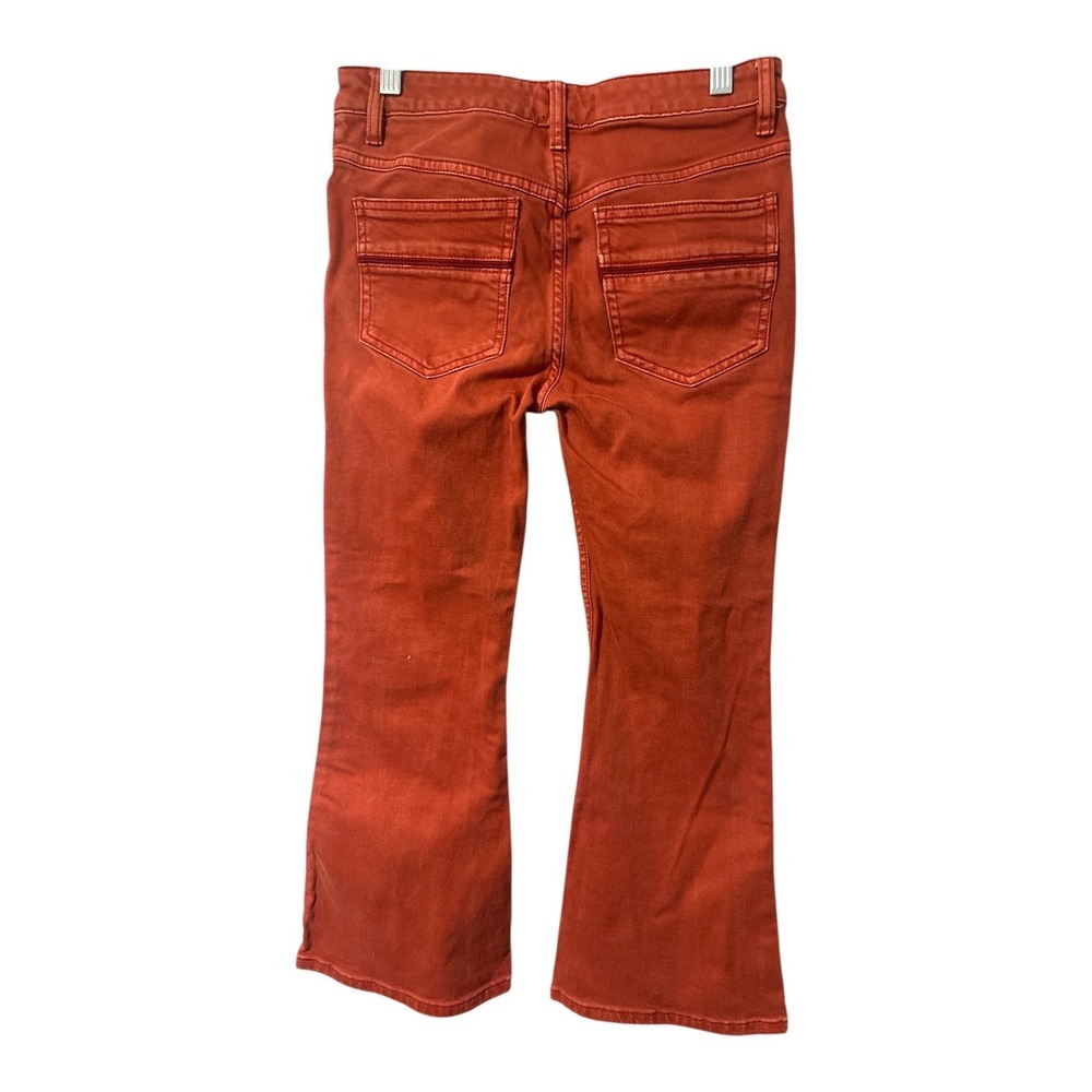 Free People Red/Orange Cropped Flare Jeans, Womens Size 25 - Picture 2 of 8